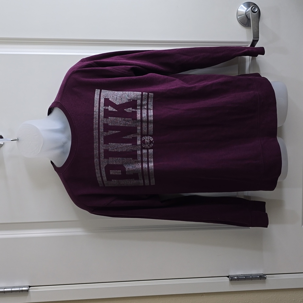 Pink Victoria Secret Crewneck sweatshirt Purple/Silver  Size‎ XS